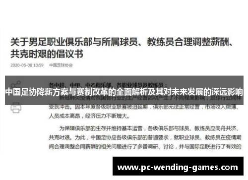 中国足协降薪方案与赛制改革的全面解析及其对未来发展的深远影响