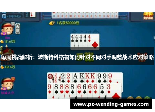 每周挑战解析：波斯特科格鲁如何针对不同对手调整战术应对策略